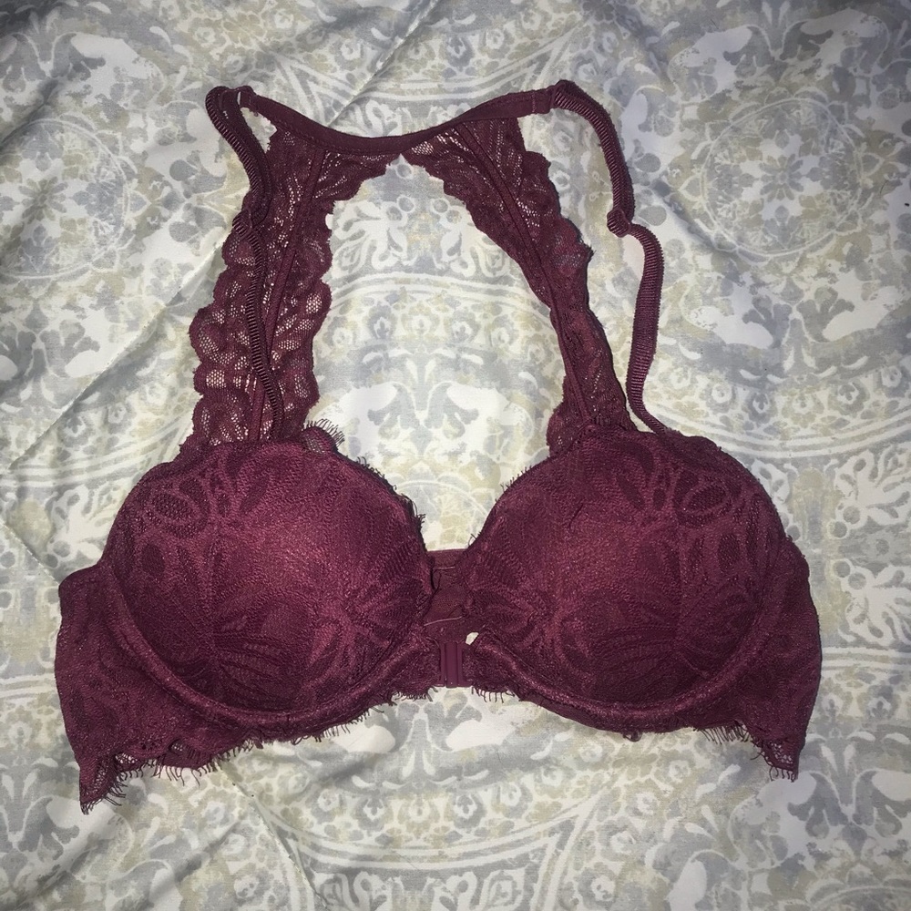 Pink Victoria's Secret burgandy date racerback 32B